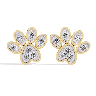 Zampa Petite Studs - round brilliant diamond earrings - in 9ct yellow gold - hand-made in Byron Bay Hinterland, Australia by Lucano Fine Jewellery