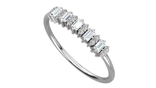Aurelia Baguette Pavé Ring - baguette diamond eternity ring, handcrafted in Byron Bay, Australia by Lucano