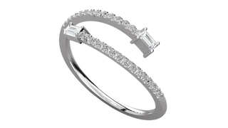 Spirale Wrap Ring - wrap diamond eternity ring, handcrafted in Byron Bay, Australia by Lucano