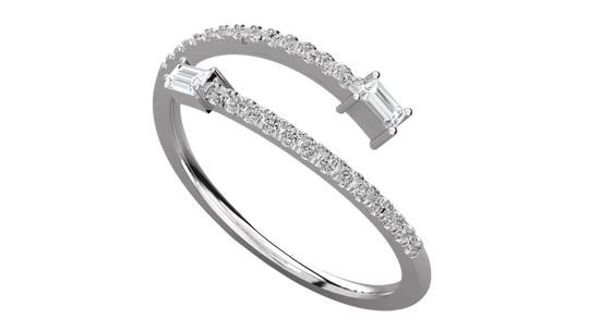 Spirale Wrap Ring - wrap diamond eternity ring, handcrafted in Byron Bay Hinterland, Australia by Lucano