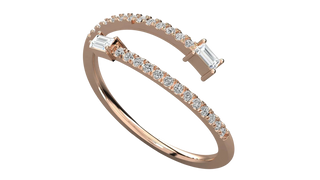 Spirale Wrap Ring - wrap diamond eternity ring - side profile - Lucano