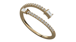 Spirale Wrap Ring - wrap diamond eternity ring - angled view - Lucano