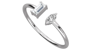 Eos Open Ring - open diamond ring, handcrafted in Byron Bay, Australia by Lucano