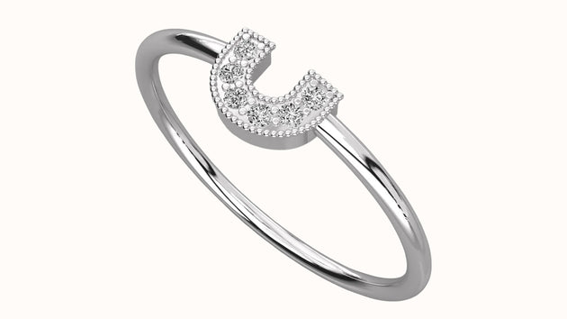 Frecce Open Ring - round brilliant diamond ring - front view - hand-made in Byron Bay Hinterland, Australia by Lucano Fine Jewellery