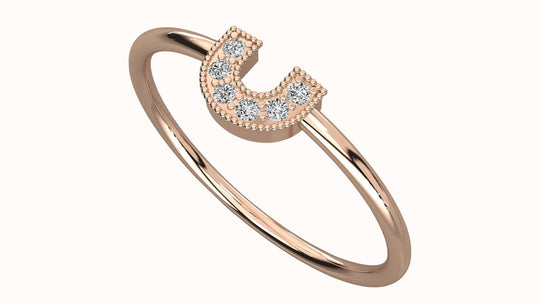 Frecce Open Ring - round brilliant diamond ring - side profile - hand-made in Byron Bay Hinterland, Australia by Lucano Fine Jewellery