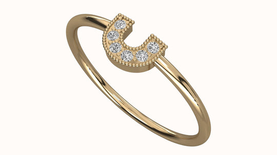 Frecce Open Ring - round brilliant diamond ring - angled view - hand-made in Byron Bay Hinterland, Australia by Lucano Fine Jewellery
