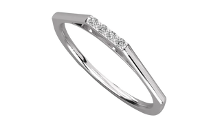Cuoricino Heart Ring - diamond stacking wedding band, handcrafted in Byron Bay, Australia by Lucano