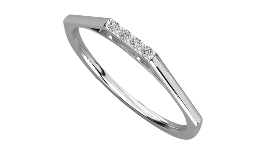 Cuoricino Heart Ring - diamond stacking wedding band, handcrafted in Byron Bay, Australia by Lucano