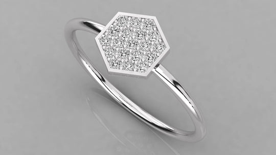 Romulus Marquise Eternity Ring - round brilliant diamond ring - front view - hand-made in Byron Bay Hinterland, Australia by Lucano Fine Jewellery