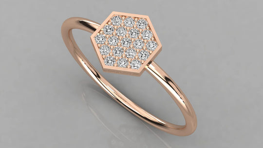 Romulus Marquise Eternity Ring - round brilliant diamond ring - angled view - hand-made in Byron Bay Hinterland, Australia by Lucano Fine Jewellery
