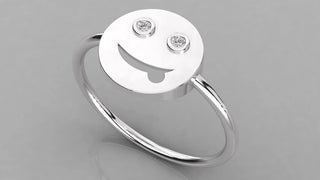 Vega Star Signet Ring - round brilliant diamond ring - front view - hand-made in Byron Bay Hinterland, Australia by Lucano Fine Jewellery