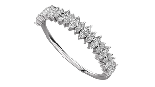 Alternanza Marquise Eternity Ring - full marquise diamond eternity band, front view - handcrafted in Byron Bay, Australia by Lucano