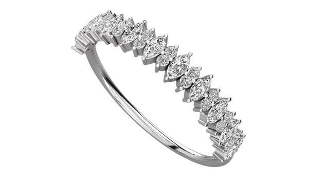 Alternanza Marquise Eternity Ring - full marquise diamond eternity band, front view - handcrafted in Byron Bay, Australia by Lucano