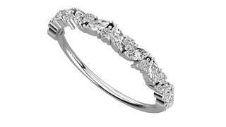 Foglia di Lauro Ring - marquise eternity ring, handcrafted in Byron Bay, Australia by Lucano