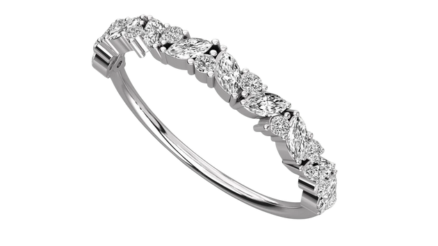 Foglia di Lauro Ring - marquise eternity ring, handcrafted in Byron Bay, Australia by Lucano