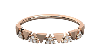 Pyramidi Triangle Eternity Ring - pavé diamond eternity ring, handcrafted in Byron Bay, Australia by Lucano
