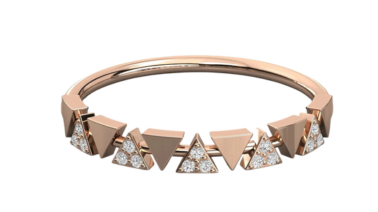Pyramidi Triangle Eternity Ring - pavé diamond eternity ring, handcrafted in Byron Bay Hinterland, Australia by Lucano