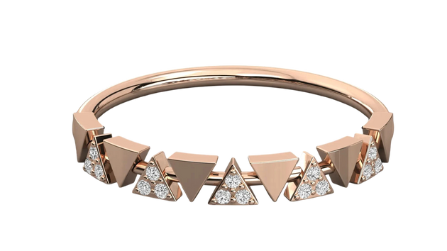 Pyramidi Triangle Eternity Ring - pavé diamond eternity ring, handcrafted in Byron Bay Hinterland, Australia by Lucano