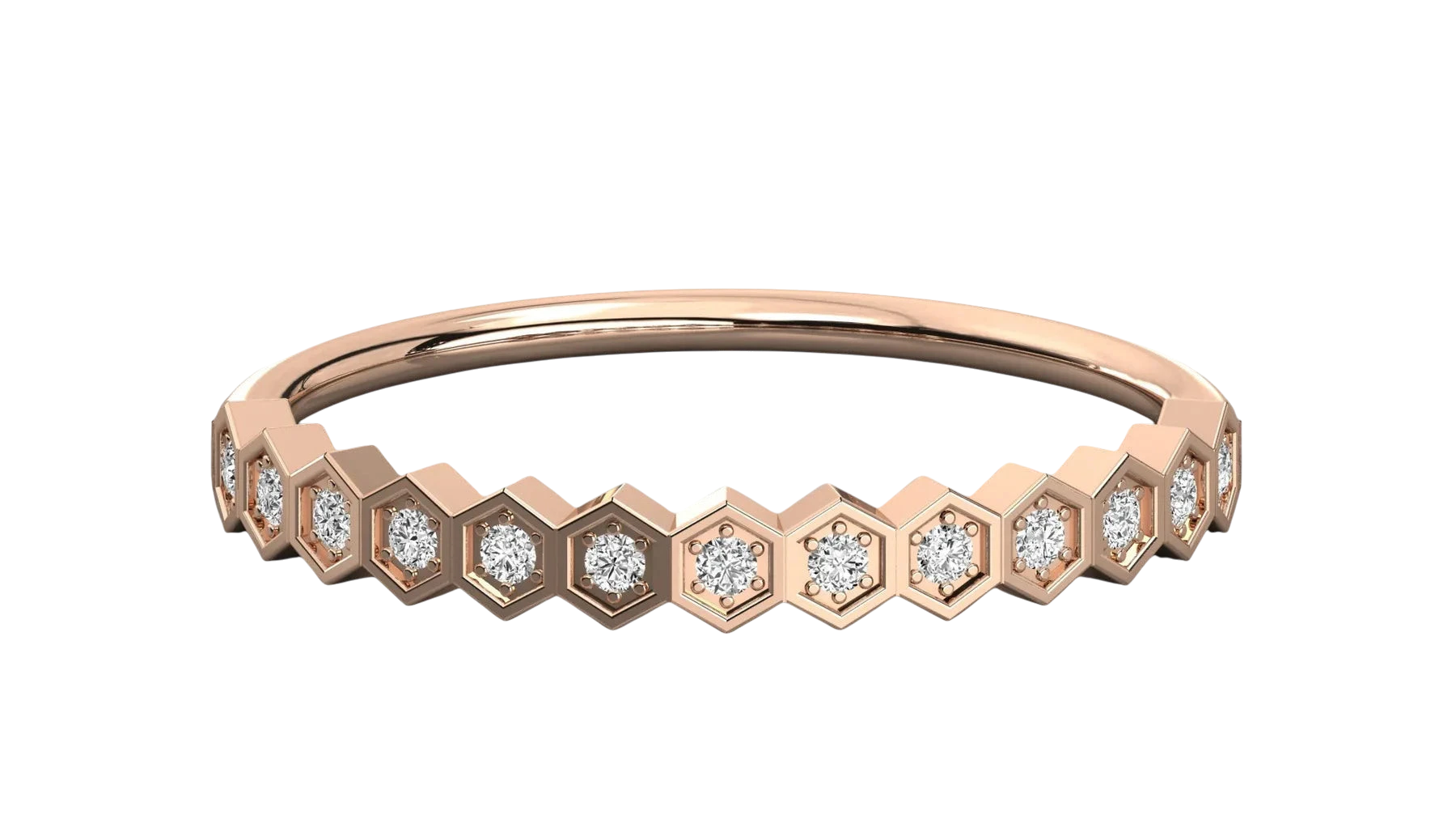 Favo Honeycomb Eternity Ring - honeycomb pavé eternity ring, handcrafted in Byron Bay, Australia by Lucano