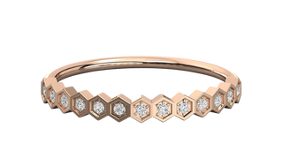Favo Honeycomb Eternity Ring - honeycomb pavé eternity ring, handcrafted in Byron Bay, Australia by Lucano
