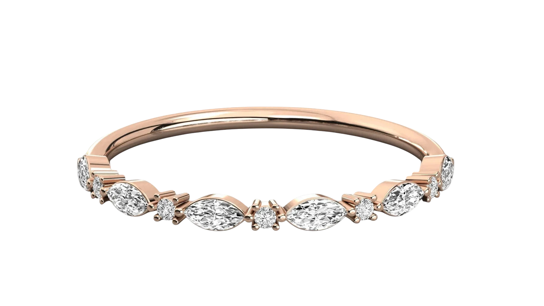Foglia Marquise Eternity Ring - marquise diamond eternity ring, handcrafted in Byron Bay, Australia by Lucano