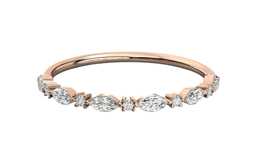 Foglia Marquise Eternity Ring - marquise diamond eternity ring, handcrafted in Byron Bay, Australia by Lucano