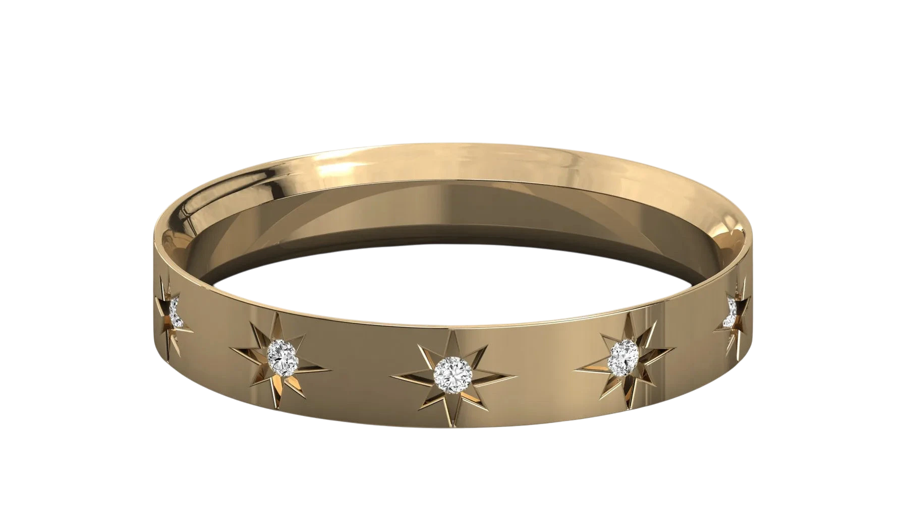 Stellaria Stardust Bangle Ring - diamond stacking ring, handcrafted in Byron Bay, Australia by Lucano