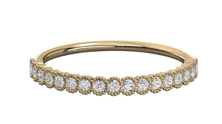 Coronella Pavé Eternity Ring - minimalist diamond wedding band - on hand - Lucano