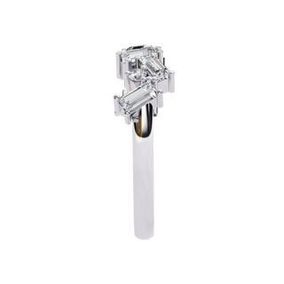 Tessera Baguette Cluster Ring - baguette diamond cluster ring - in 9ct rose gold - Lucano
