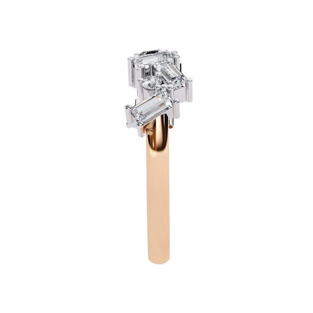 Tessera Baguette Cluster Ring - baguette diamond cluster ring, handcrafted in Byron Bay, Australia by Lucano