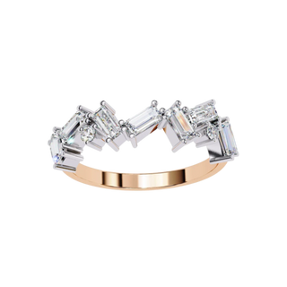 Tessera Baguette Cluster Ring - baguette diamond cluster ring - side profile - Lucano