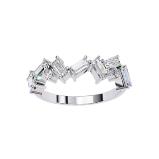 Tessera Baguette Cluster Ring - baguette diamond cluster ring - angled view - Lucano