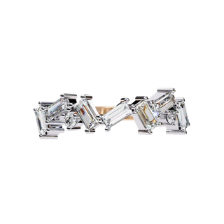 Tessera Baguette Cluster Ring - baguette diamond cluster ring - detail close-up - Lucano