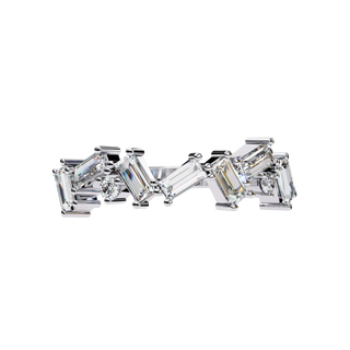 Tessera Baguette Cluster Ring - baguette diamond cluster ring - top view - Lucano