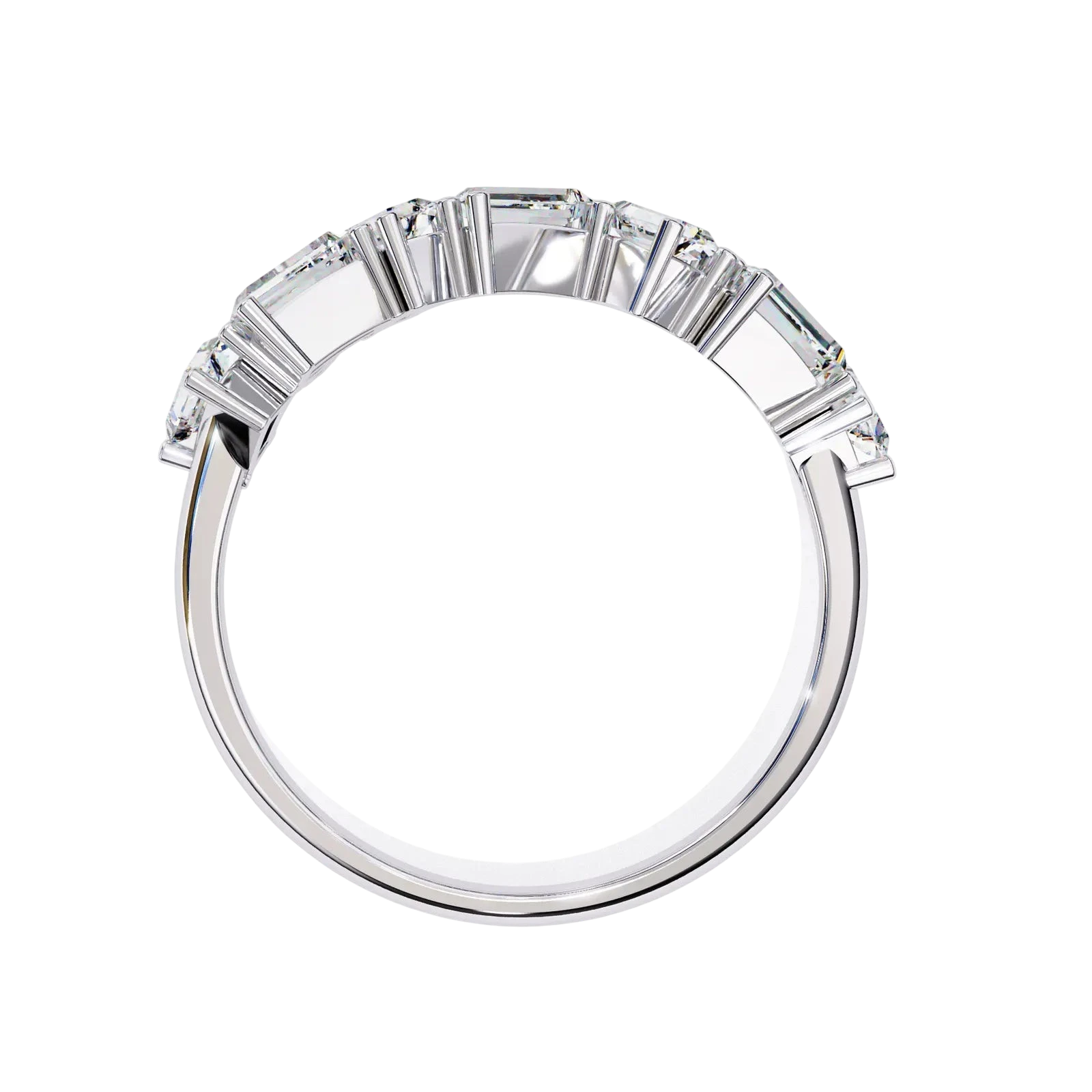 Tessera Baguette Cluster Ring - baguette diamond cluster ring - in 18ct yellow gold - Lucano