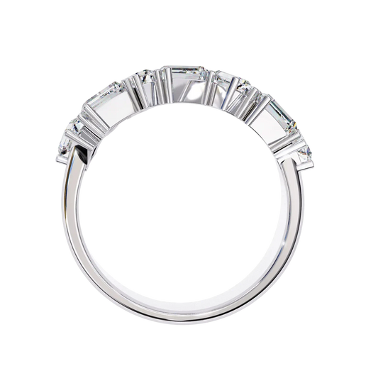 Tessera Baguette Cluster Ring - baguette diamond cluster ring - in 18ct yellow gold - Lucano