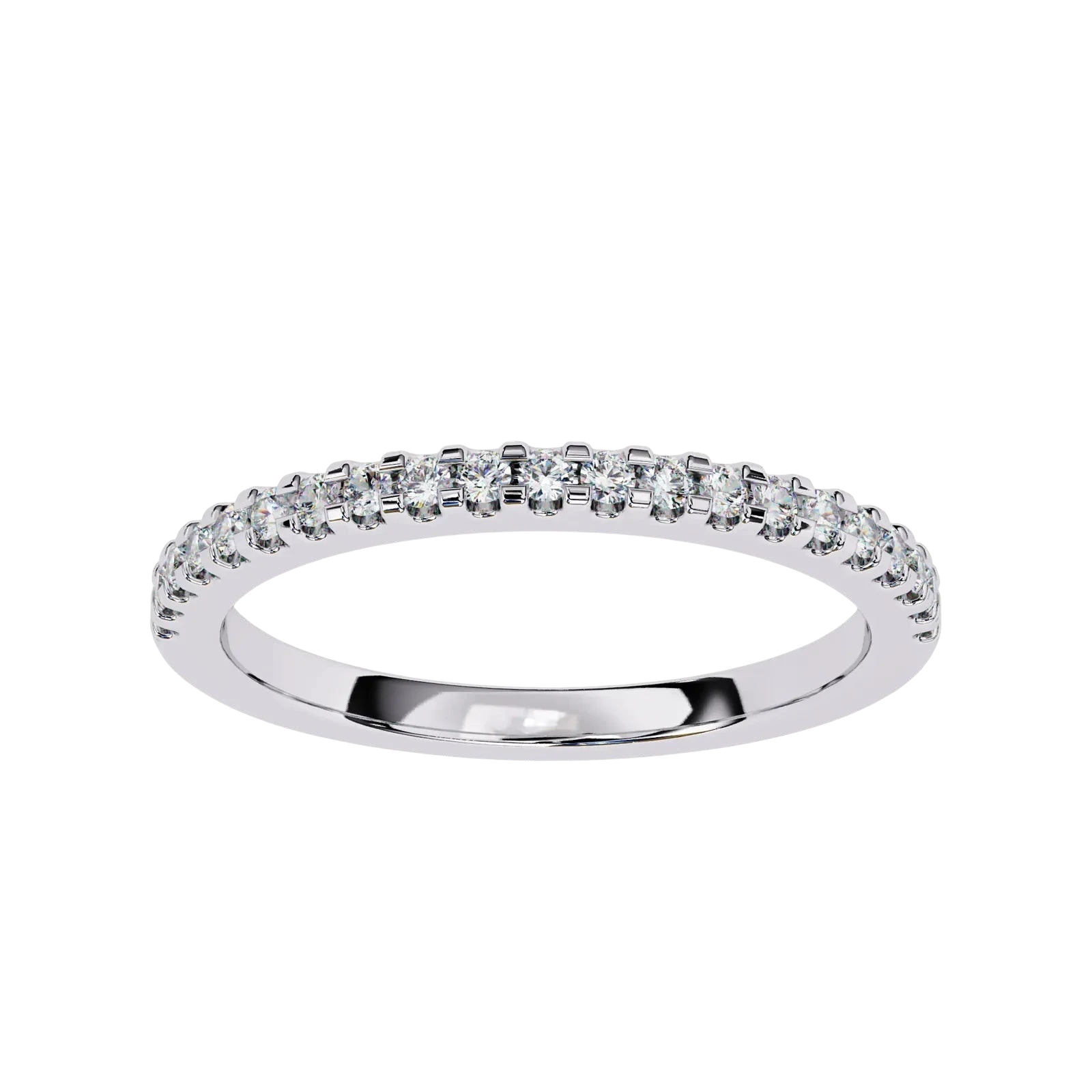 Aurora Pavé Eternity Ring - pavé diamond eternity ring - in 9ct white gold - Lucano
