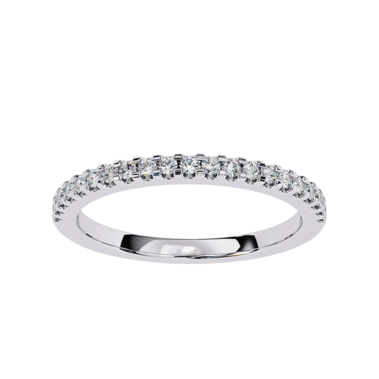 Aurora Pavé Eternity Ring - pavé diamond eternity ring - in 9ct white gold - Lucano