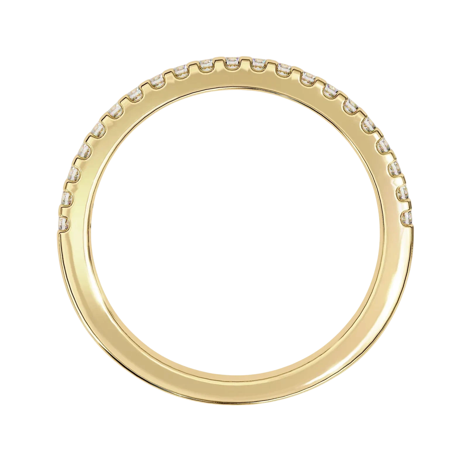 Aurora Pavé Eternity Ring - pavé diamond eternity ring - side profile - Lucano
