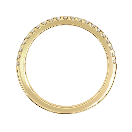 Aurora Pavé Eternity Ring - pavé diamond eternity ring - side profile - Lucano