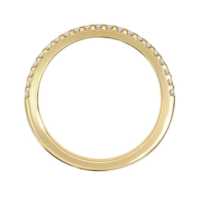 Aurora Pavé Eternity Ring - pavé diamond eternity ring - side profile - Lucano