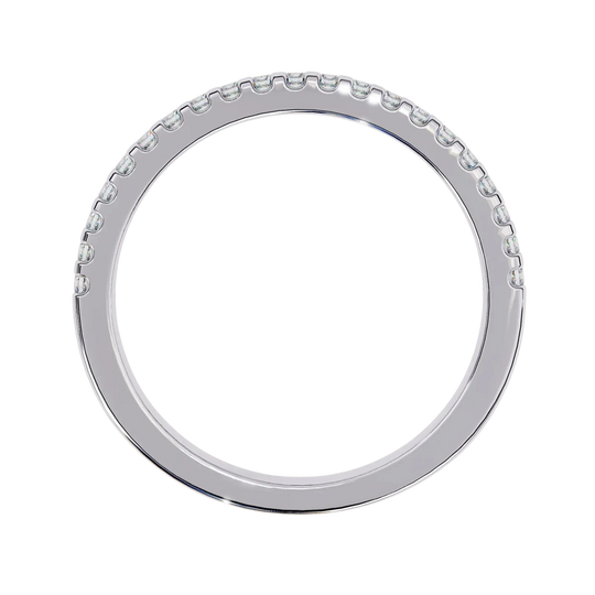 Aurora Pavé Eternity Ring - pavé diamond eternity ring - angled view - Lucano