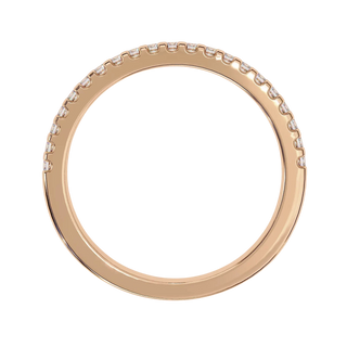 Aurora Pavé Eternity Ring - pavé diamond eternity ring - three-quarter view - Lucano