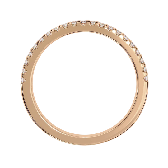 Aurora Pavé Eternity Ring - pavé diamond eternity ring - three-quarter view - Lucano