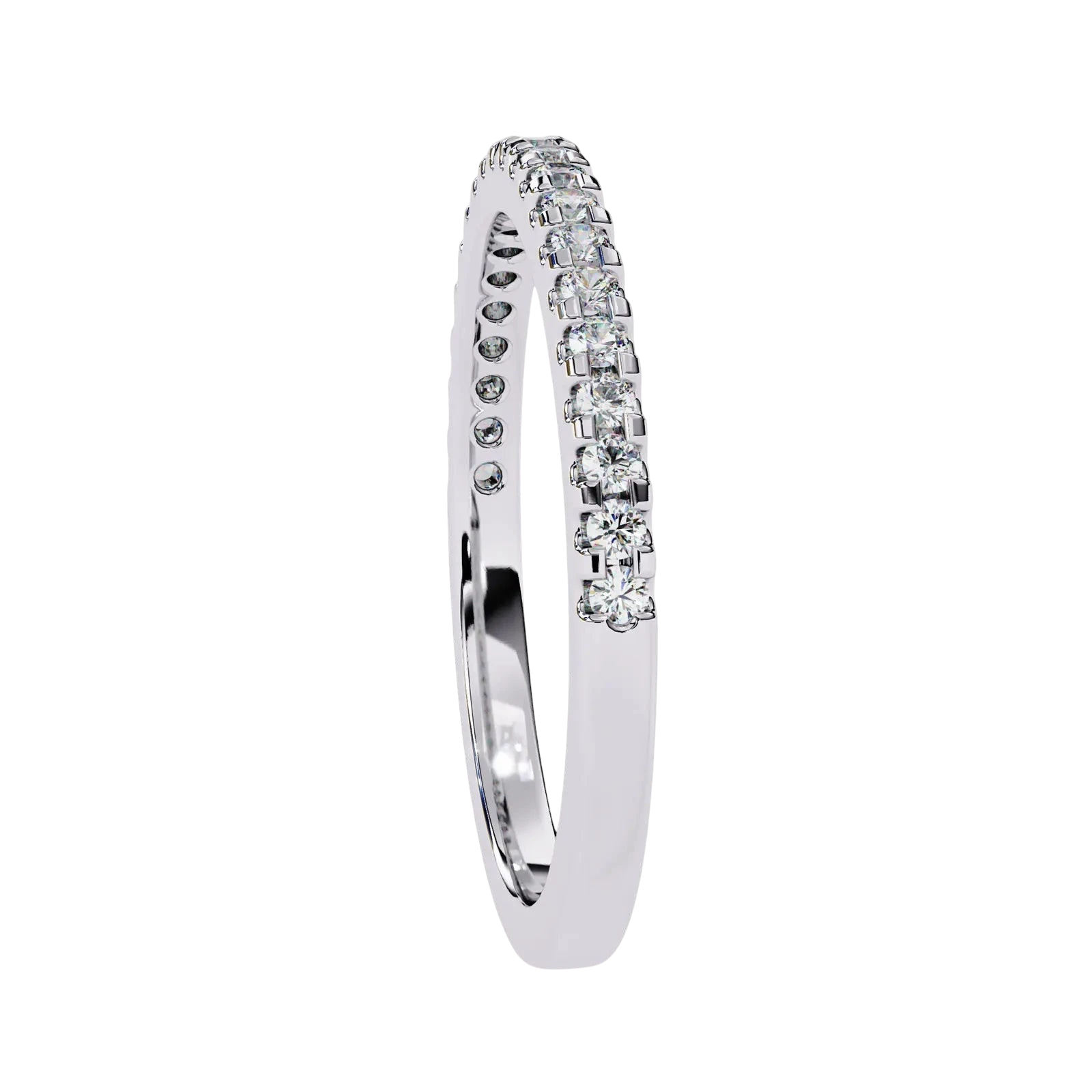 Aurora Pavé Eternity Ring - pavé diamond eternity ring - top view - Lucano