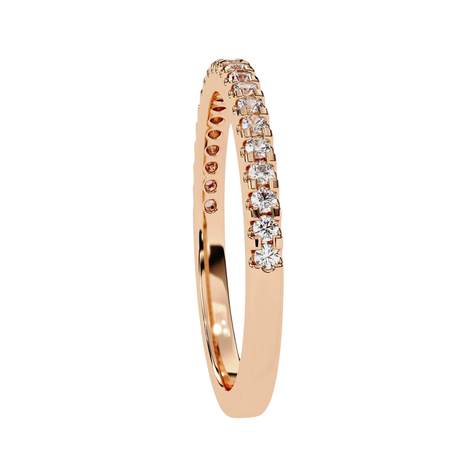 Aurora Pavé Eternity Ring - pavé diamond eternity ring - on hand - Lucano