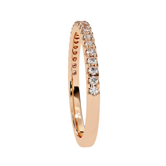 Aurora Pavé Eternity Ring - pavé diamond eternity ring - on hand - Lucano