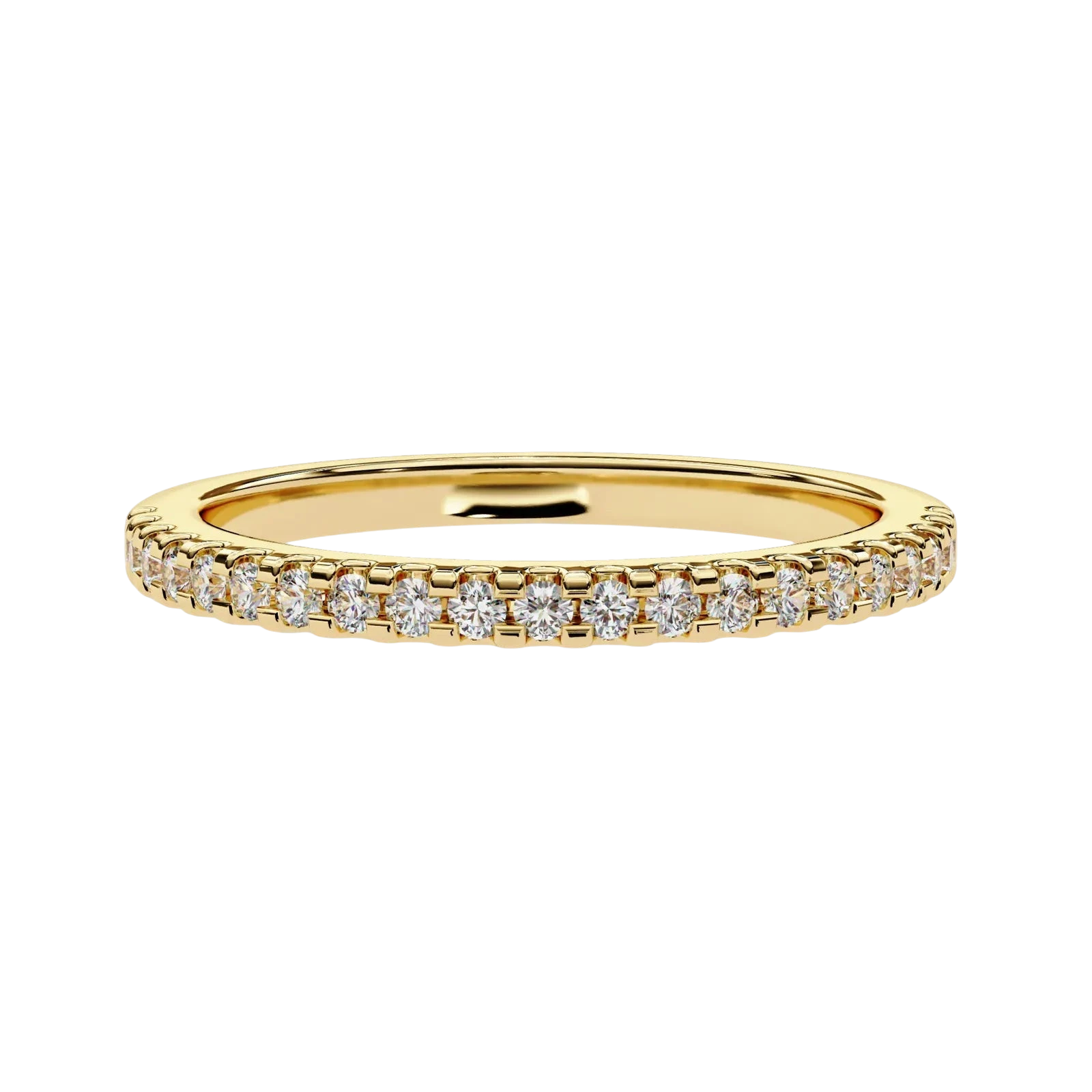 Aurora Pavé Eternity Ring - pavé diamond eternity ring - in 18ct yellow gold - Lucano