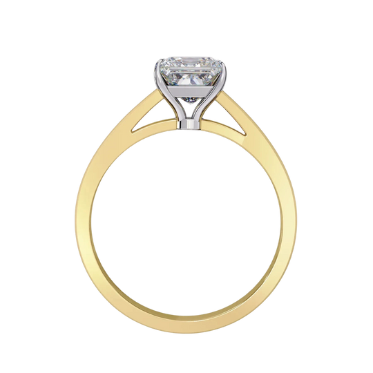 Reale Princess Solitaire - princess cut engagement ring, handcrafted in Byron Bay, Australia by Lucano