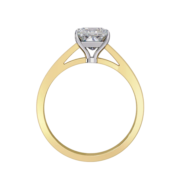 Reale Princess Solitaire - princess cut engagement ring, handcrafted in Byron Bay, Australia by Lucano